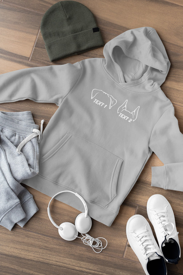 Custom Dog Ears Hooded Sweatshirt